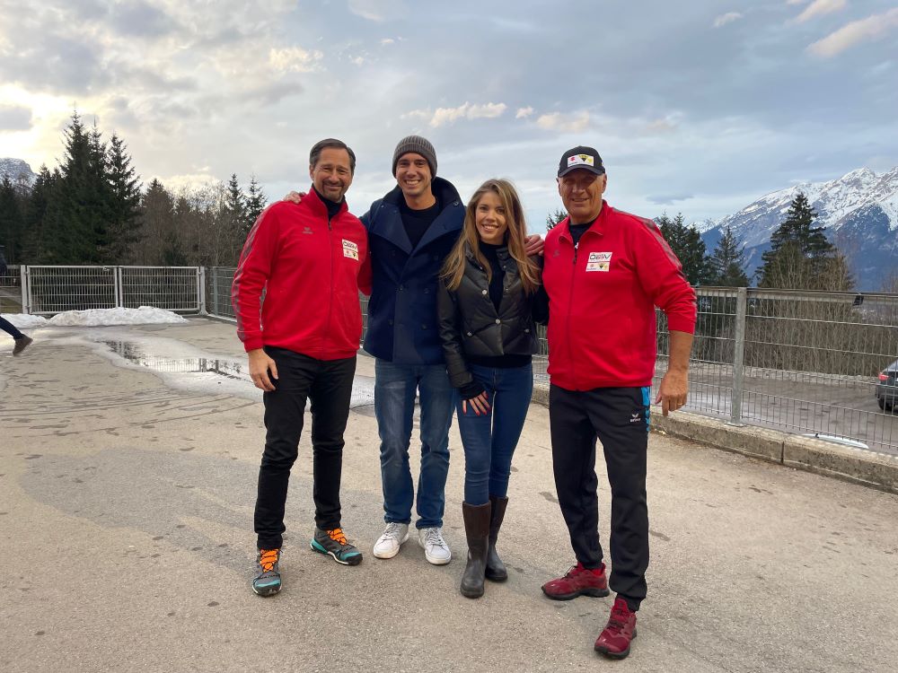 Prominenter Besuch auf der Olympia Bob- und Rodelbahn in Innsbruck/Igls